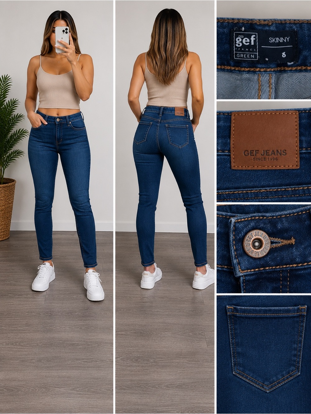 High-Rise Skinny Women’s Jeans - Deep Blue